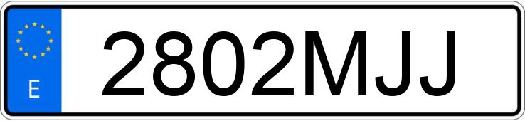 Numer rejestracyjny 2802MJJ posiada RENAULT TRAFIC