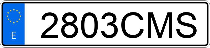 Numer rejestracyjny 2803CMS posiada SEAT IBIZA