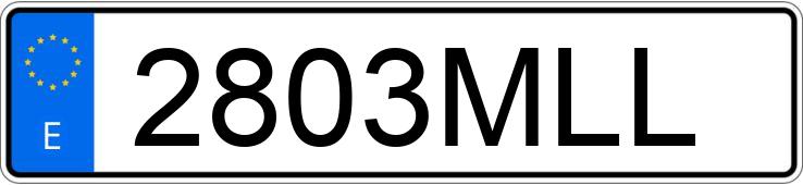 Numer rejestracyjny 2803MLL posiada KIA SPORTAGE