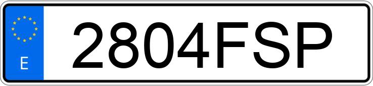 Numer rejestracyjny 2804FSP posiada PEUGEOT PARTNER