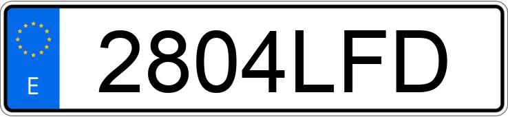 Numer rejestracyjny 2804LFD posiada PEUGEOT BOXER