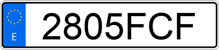 Numer rejestracyjny 2805FCF posiada OPEL VECTRA