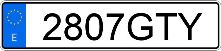 Numer rejestracyjny 2807GTY posiada IVECO DAILY