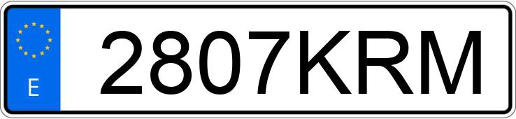 Numer rejestracyjny 2807KRM posiada TOYOTA PROACE VERSO