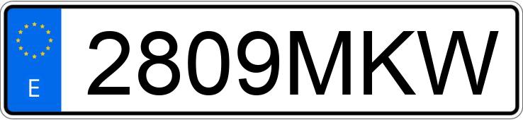 Numer rejestracyjny 2809MKW posiada TOYOTA YARIS