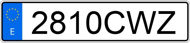 Numer rejestracyjny 2810CWZ posiada MERCEDES C (203)