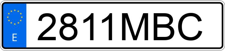 Numer rejestracyjny 2811MBC posiada PIAGGIO VESPA 125