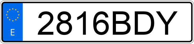 Numer rejestracyjny 2816BDY posiada VOLKSWAGEN POLO