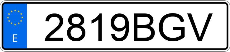 Numer rejestracyjny 2819BGV posiada PEUGEOT 206