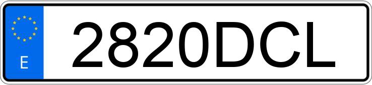 Numer rejestracyjny 2820DCL posiada OPEL FRONTERA