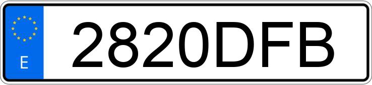 Numer rejestracyjny 2820DFB posiada AUDI A3