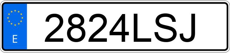 Le numéro d’enregistrement 2824LSJ a SEAT ARONA Le numéro d’enregistrement 2824LSJ a SEAT ARONA