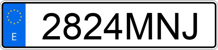 Numer rejestracyjny 2824MNJ posiada KTM EXC 450