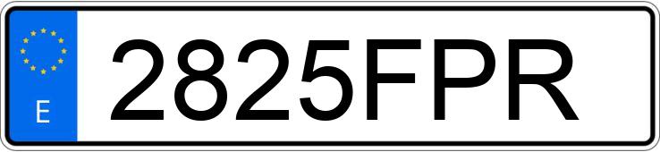 Numer rejestracyjny 2825FPR posiada BMW SERIE 3