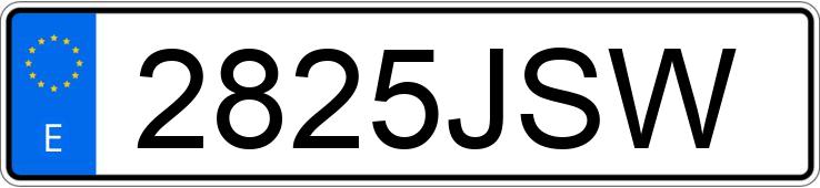 Numer rejestracyjny 2825JSW posiada MERCEDES C (205)