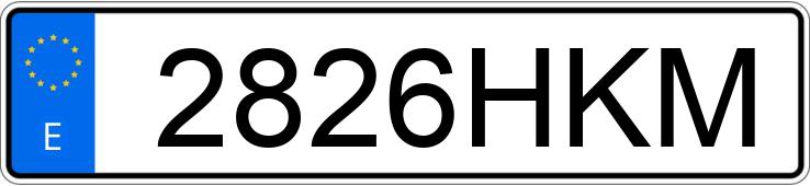 Numer rejestracyjny 2826HKM posiada VOLKSWAGEN UP