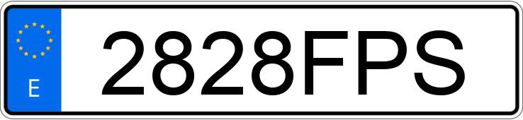 Numer rejestracyjny 2828FPS posiada PORSCHE CAYENNE