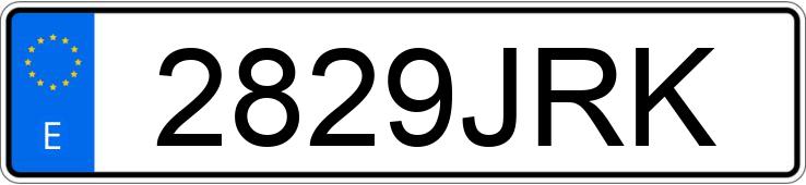 Numer rejestracyjny 2829JRK posiada PEUGEOT PARTNER