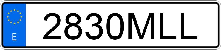 Numer rejestracyjny 2830MLL posiada DS DS7