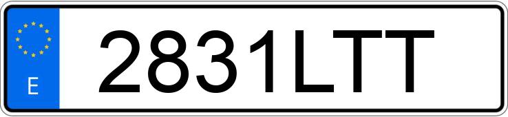 Numer rejestracyjny 2831LTT posiada PEUGEOT PARTNER Numer rejestracyjny 2831LTT posiada PEUGEOT PARTNER