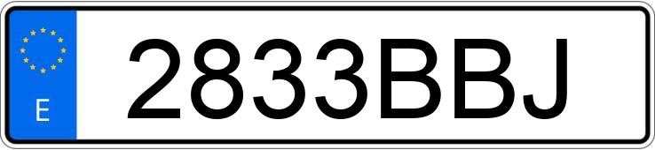 Numer rejestracyjny 2833BBJ posiada FORD COUGAR