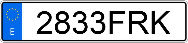 Numer rejestracyjny 2833FRK posiada AUDI A4