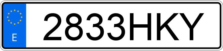 Numer rejestracyjny 2833HKY posiada MERCEDES C (204)