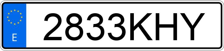 Numer rejestracyjny 2833KHY posiada FIAT 500