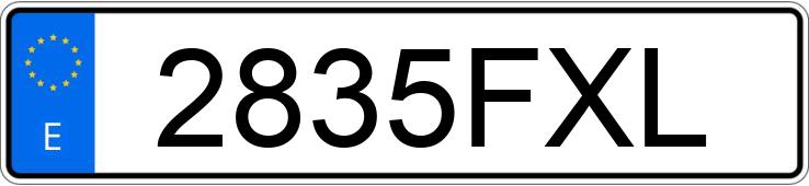 Numer rejestracyjny 2835FXL posiada AUDI A6