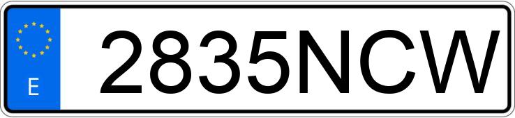 Numer rejestracyjny 2835NCW posiada VOLKSWAGEN GOLF Numer rejestracyjny 2835NCW posiada VOLKSWAGEN GOLF