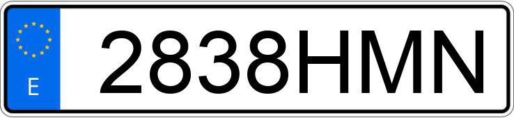 Numer rejestracyjny 2838HMN posiada YAMAHA WR 450