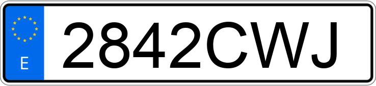 Numer rejestracyjny 2842CWJ posiada SEAT LEON