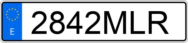 Numer rejestracyjny 2842MLR posiada VOLKSWAGEN GOLF