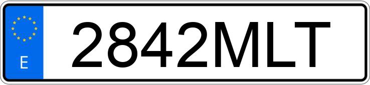 Numer rejestracyjny 2842MLT posiada TOYOTA YARIS