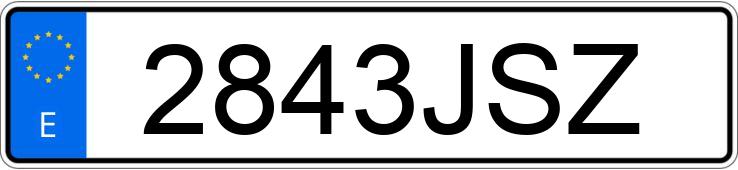Numer rejestracyjny 2843JSZ posiada RENAULT CLIO