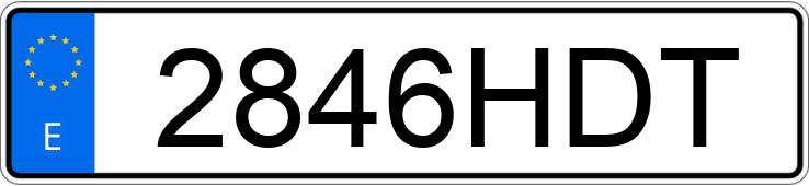 Numer rejestracyjny 2846HDT posiada AUDI Q5