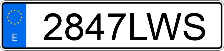 Numer rejestracyjny 2847LWS posiada MERCEDES C (206)