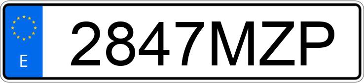 Numer rejestracyjny 2847MZP posiada PORSCHE TAYCAN