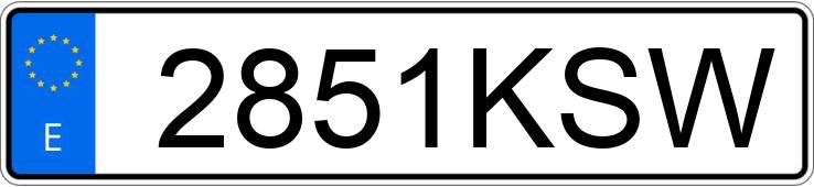 Numer rejestracyjny 2851KSW posiada IVECO DAILY