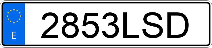 The registration number 2853LSD has CUPRA FORMENTOR