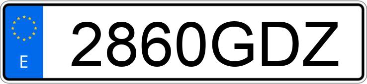 Numer rejestracyjny 2860GDZ posiada SUZUKI GRAND VITARA