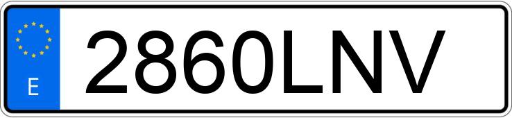 Numer rejestracyjny 2860LNV posiada FORD CUSTOM