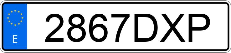 Numer rejestracyjny 2867DXP posiada AUDI A3