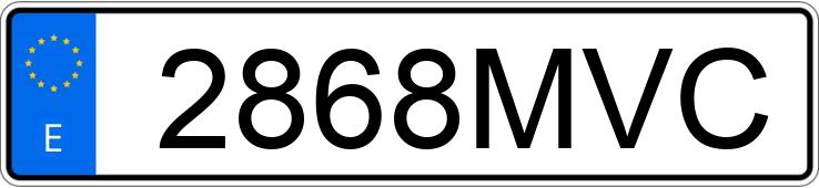 Numer rejestracyjny 2868MVC posiada VOLKSWAGEN CARAVELLE