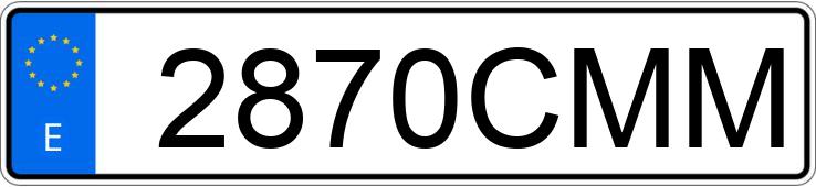Numer rejestracyjny 2870CMM posiada TOYOTA AVENSIS