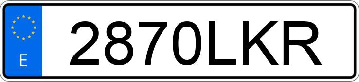 Numer rejestracyjny 2870LKR posiada VOLKSWAGEN GOLF