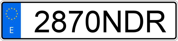 Numer rejestracyjny 2870NDR posiada KAWASAKI Z 900