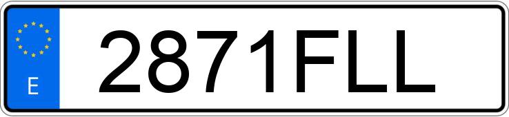 Numer rejestracyjny 2871FLL posiada VOLKSWAGEN GOLF