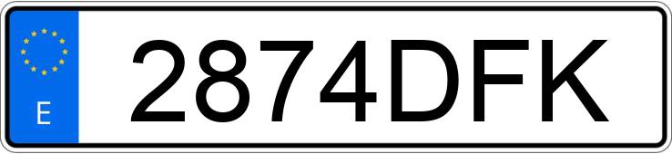 Numer rejestracyjny 2874DFK posiada RENAULT TRAFIC