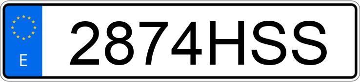 Numer rejestracyjny 2874HSS posiada CITROEN C3